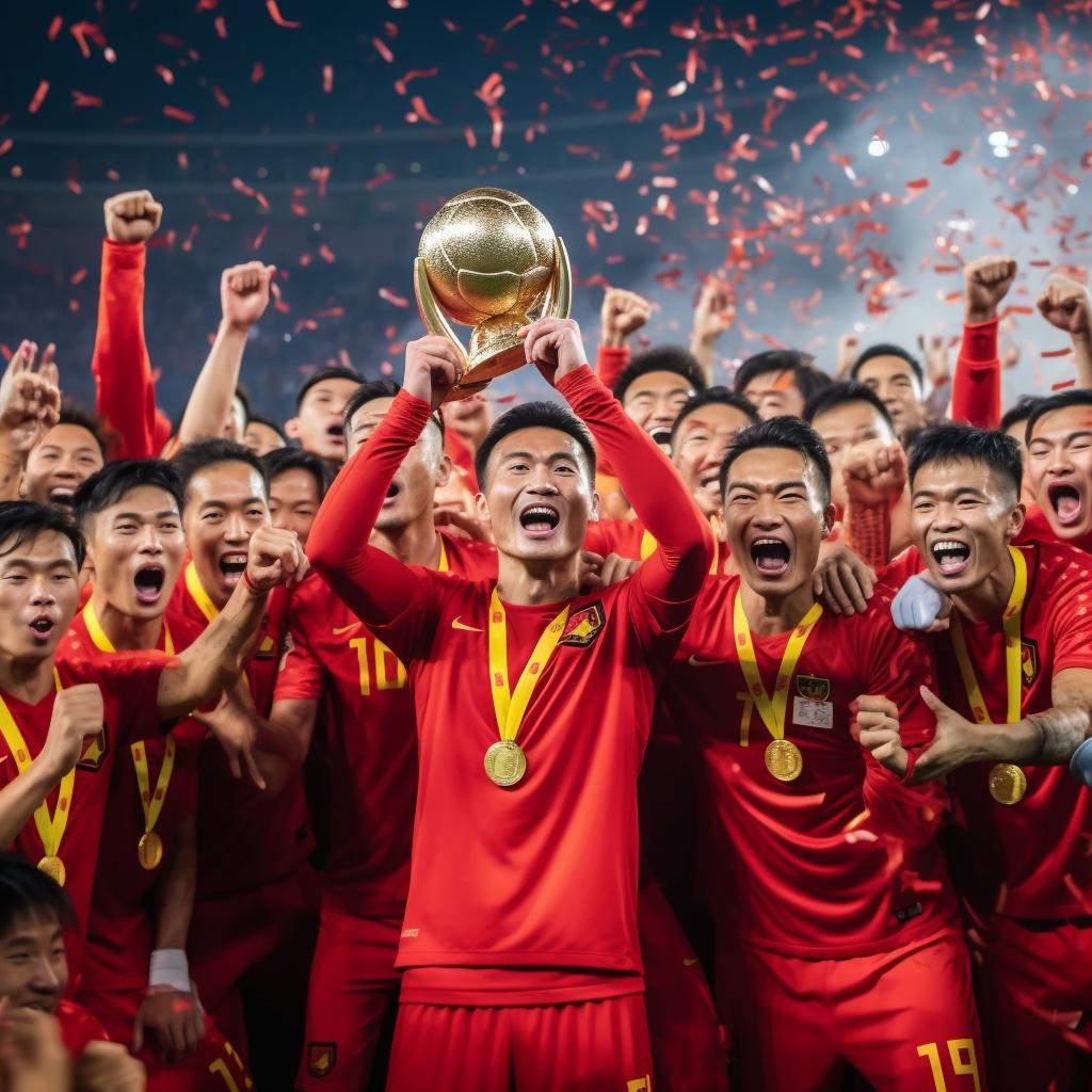 中国男足赢得世界杯冠军图片，你破防了吗？