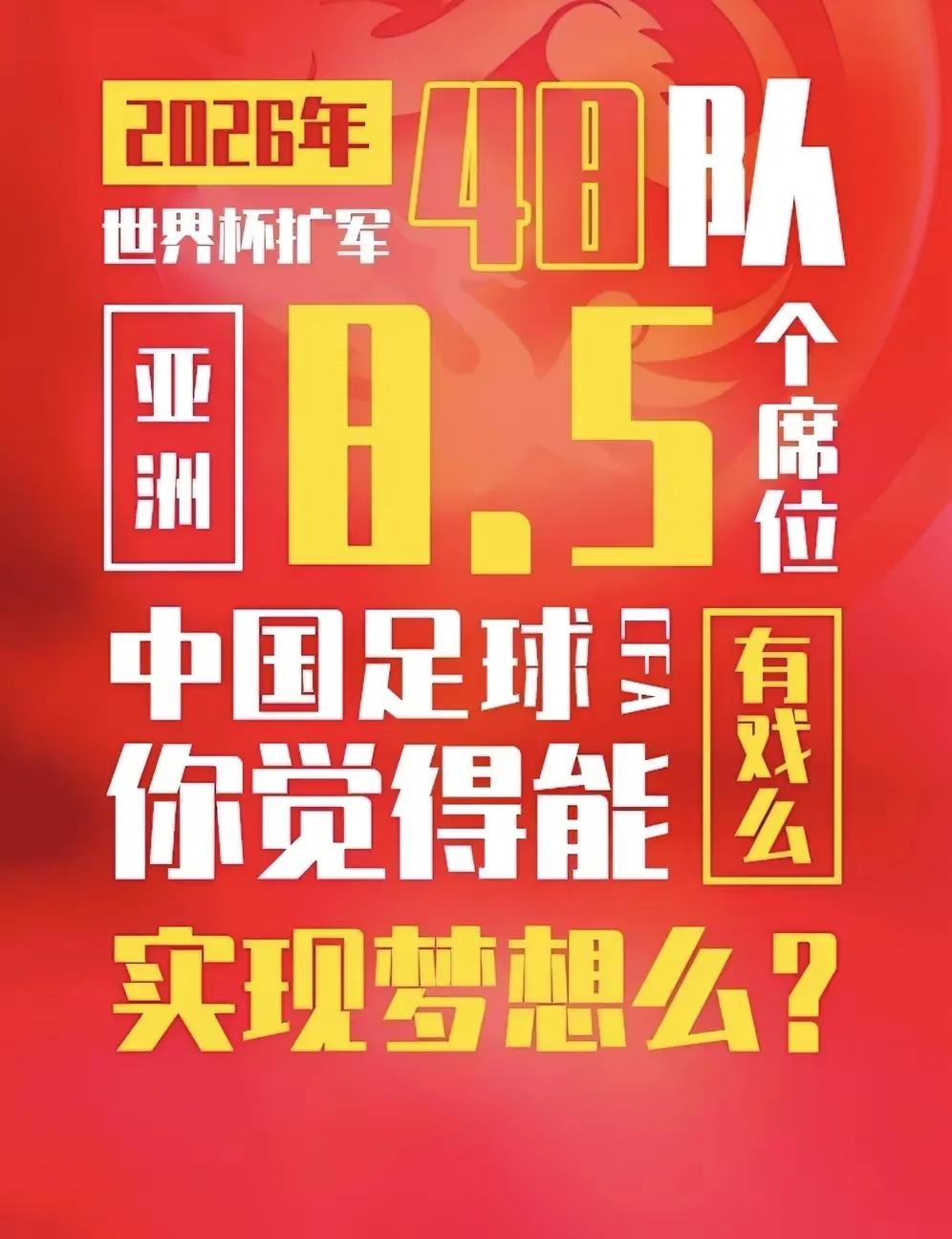 日本世界杯出线名额(官宣：世界杯扩军48支，亚洲有8.5个出线名额！国足晋级有戏吗？)