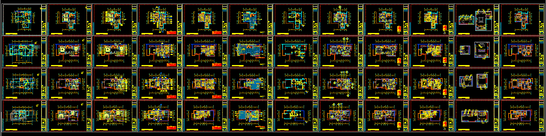 「室内设计」广州·星河600m²现代风格独栋别墅丨效果图+CAD施工图
