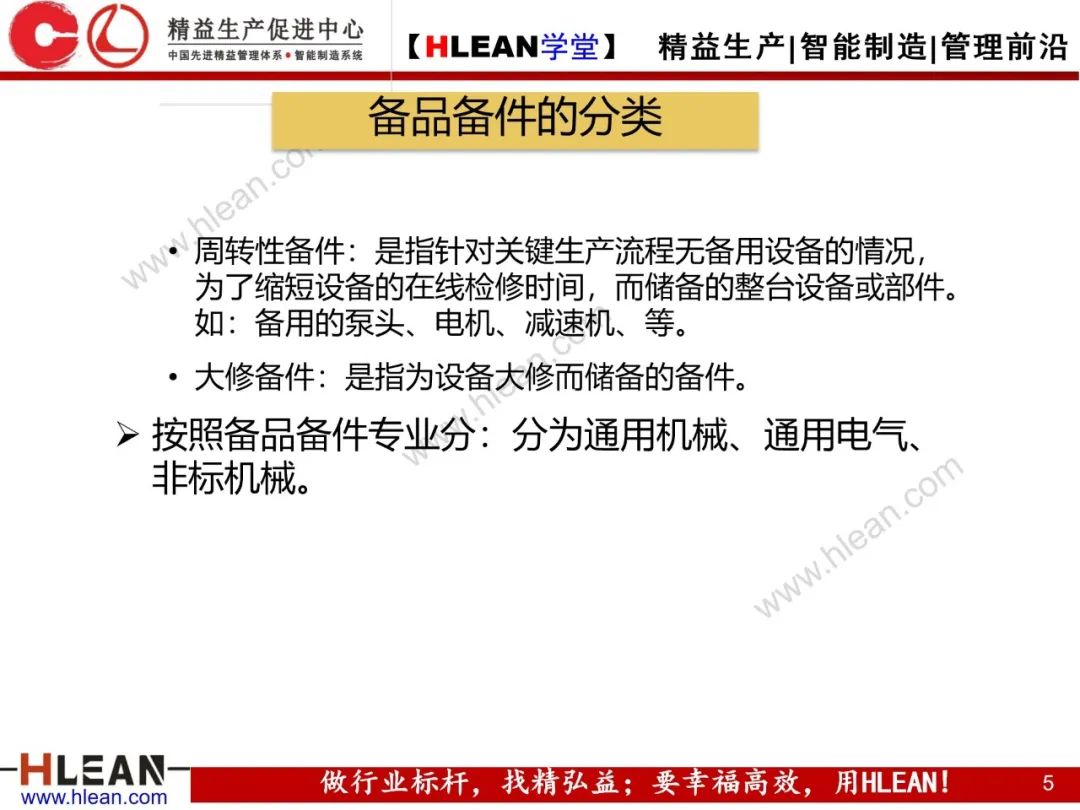 「精益學堂」備品備件管理