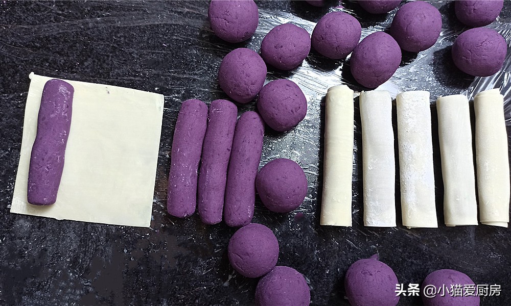 图片[8]-【脆皮紫薯卷】做法步骤图 刚出锅我家孩子就抢着吃-起舞食谱网