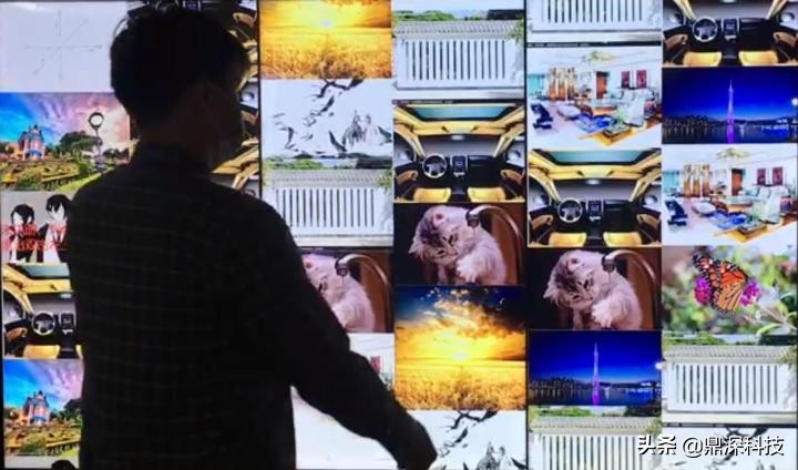 多点触控墙 互动展示魔墙 图片互动墙软件