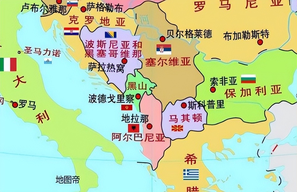 黑山共和国地图位置图片