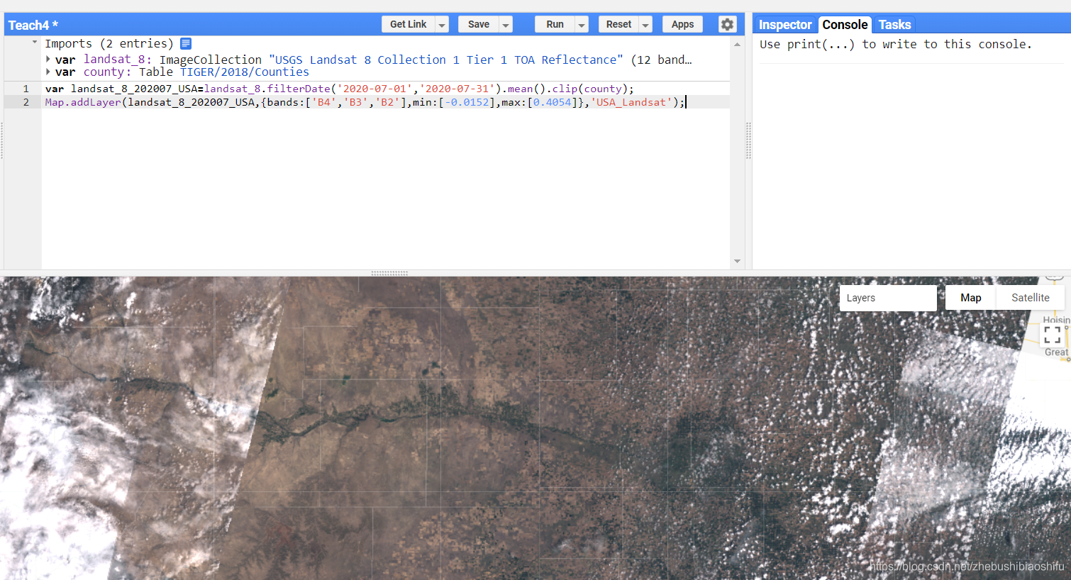 Google Earth Engine谷歌地球引擎GEE栅格图层可视化代码的嵌入操作