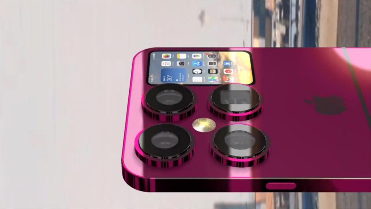 iphone15pro折叠屏概念机:前后双屏 四筒镜头,副屏关键时刻救命