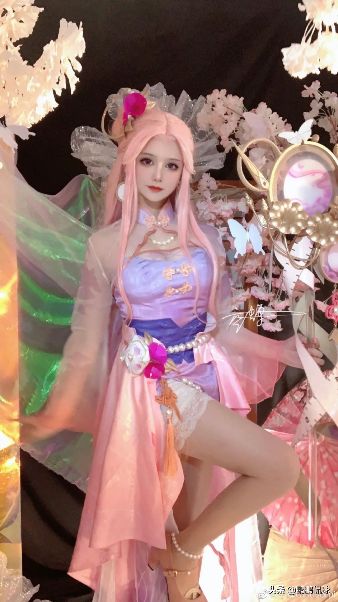 王者荣耀女英雄cos写真粉嫩王昭君是真可爱