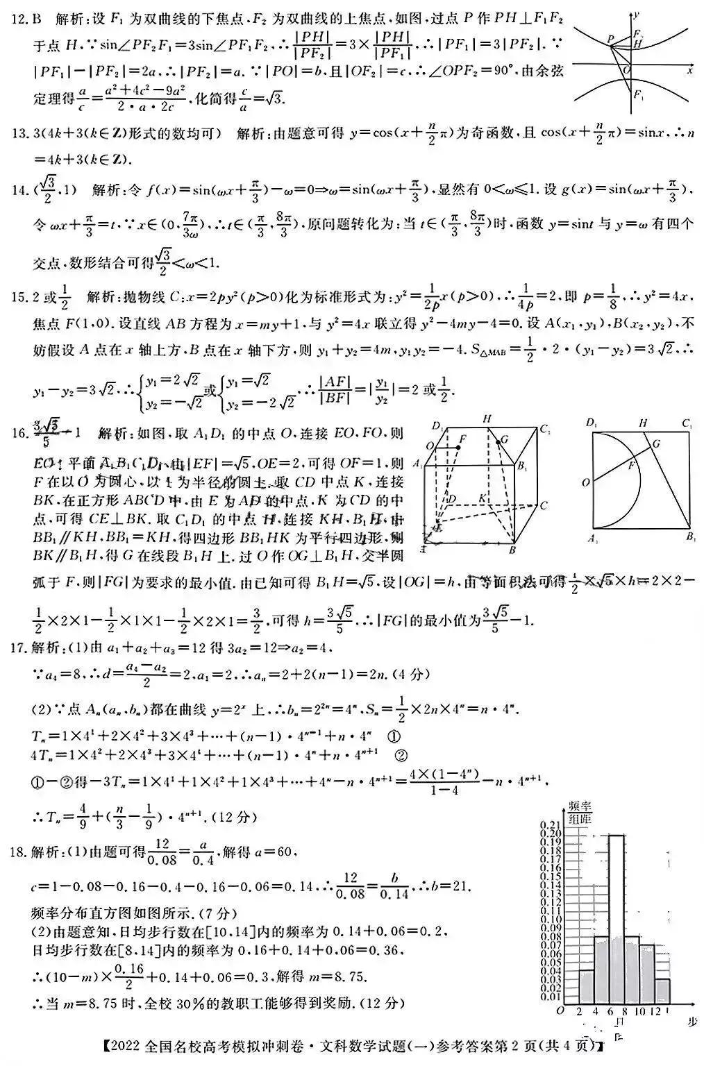 2022年全国名校高考模拟冲刺卷数学试题