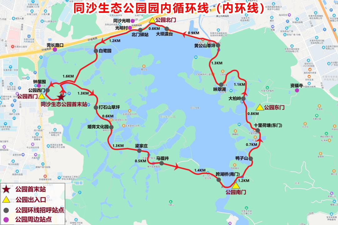 东莞市虎英公园路线图图片