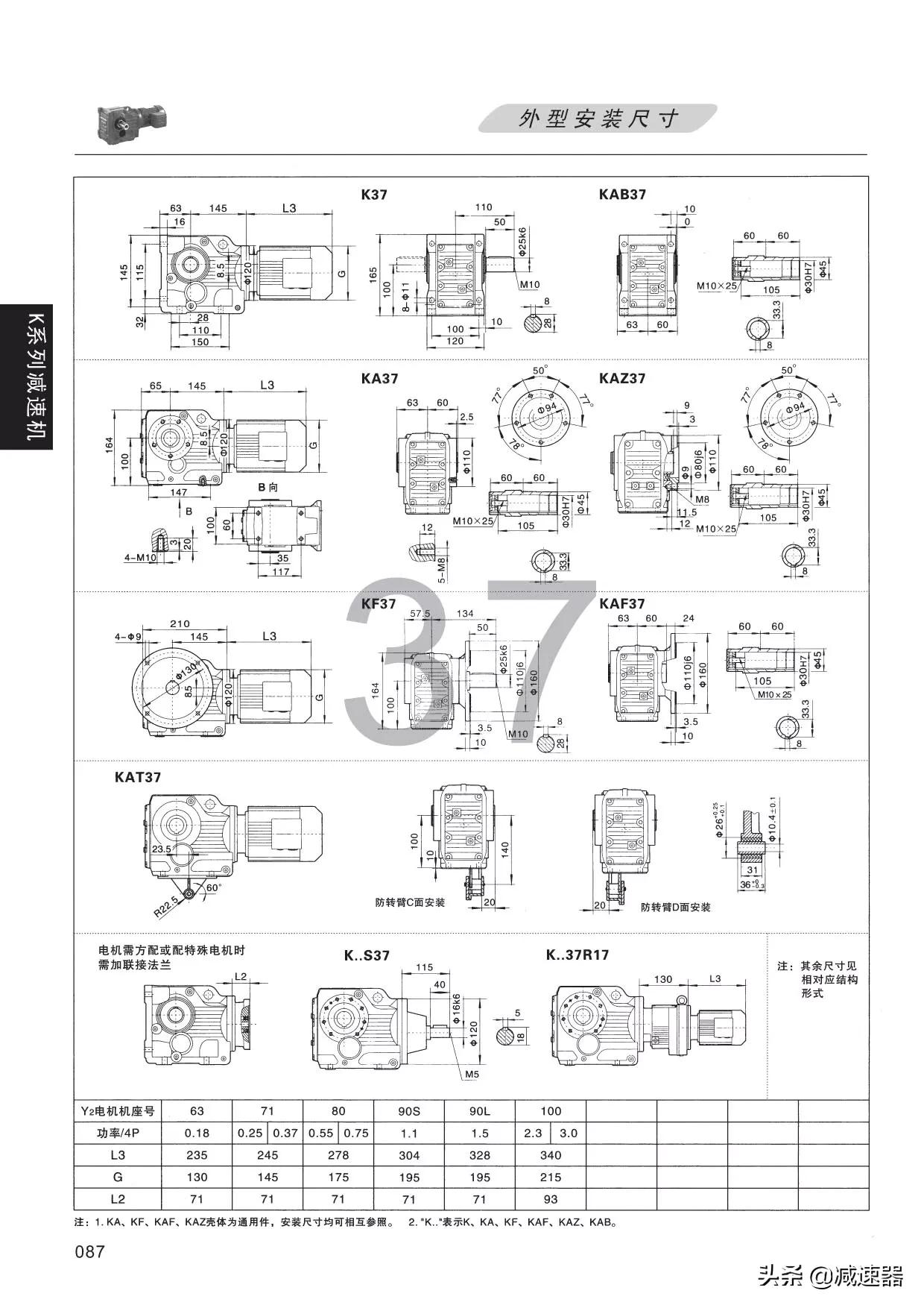 K系列减速选型资料