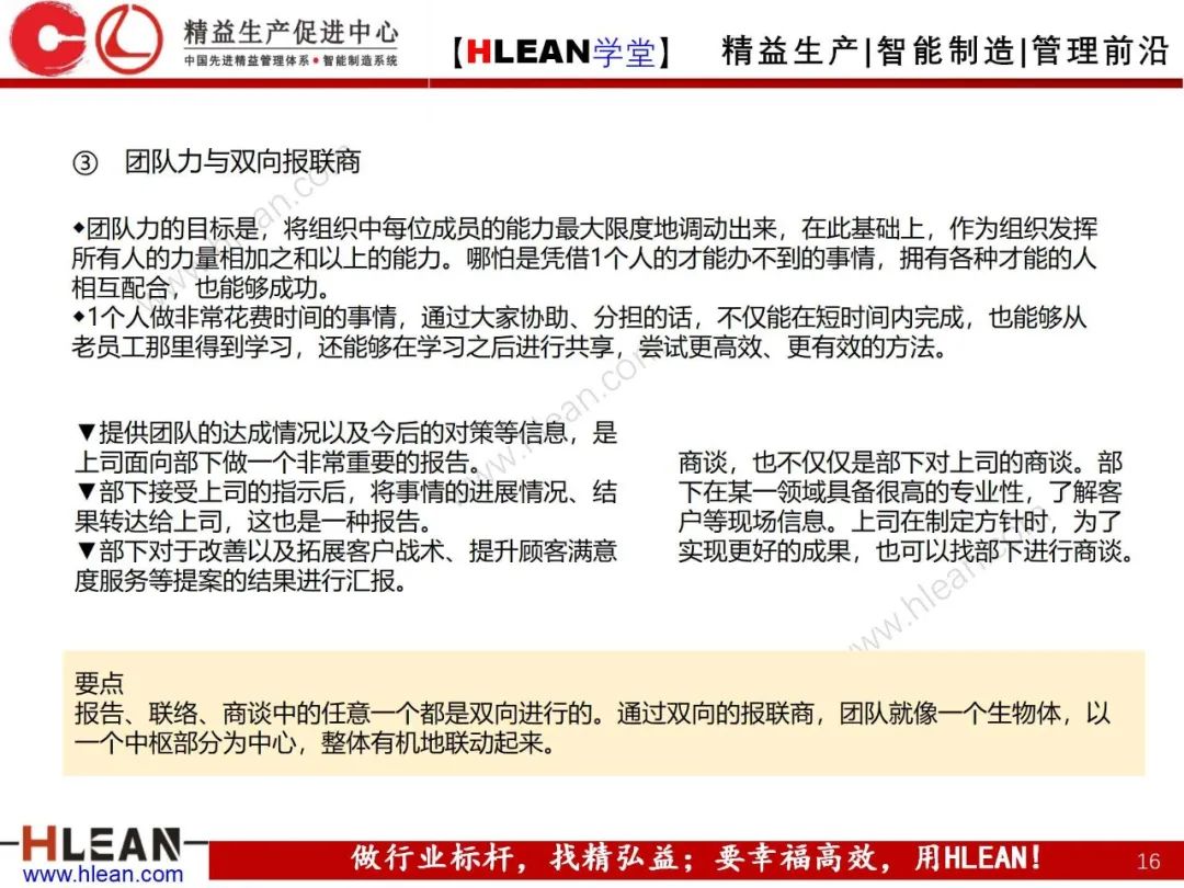 「精益學堂」高效溝通之報聯商