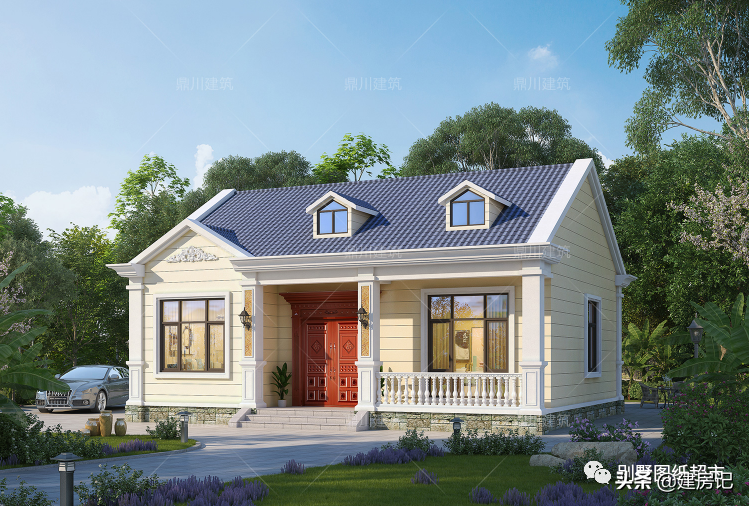 农村一层简约自建别墅