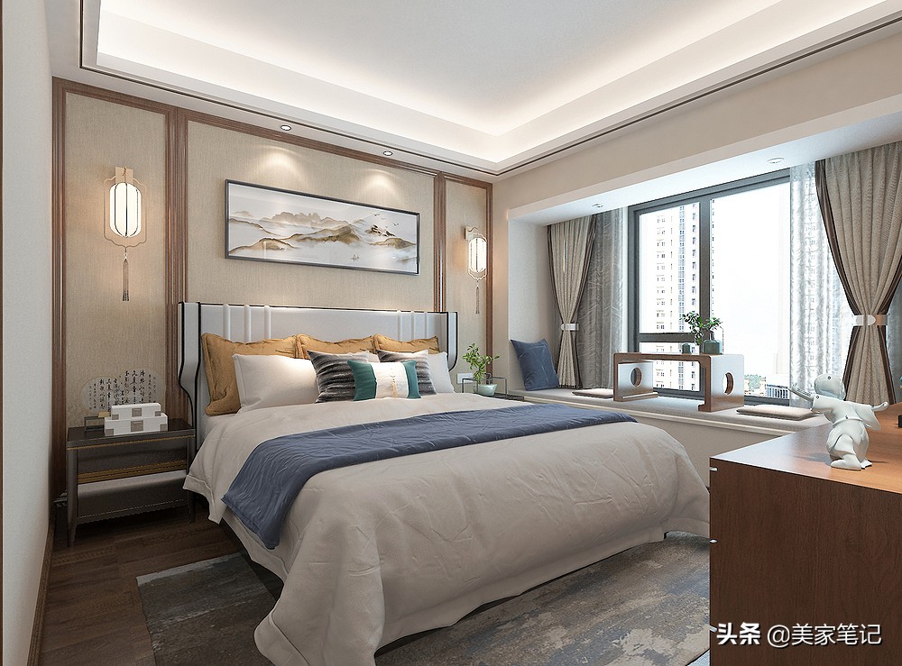 将130㎡精装房改造新中式，优雅又有韵味，仅凭阳台就惊艳全小区