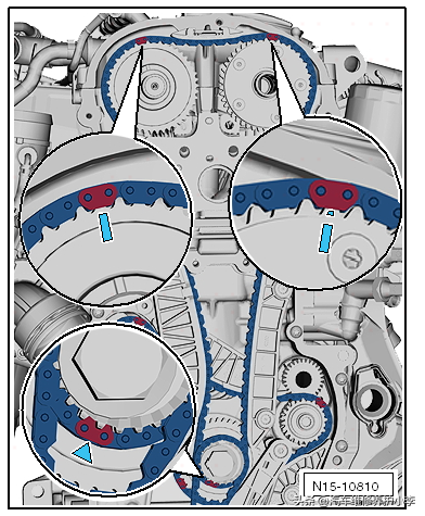 大众 EA888（二代）正时链条安装位置