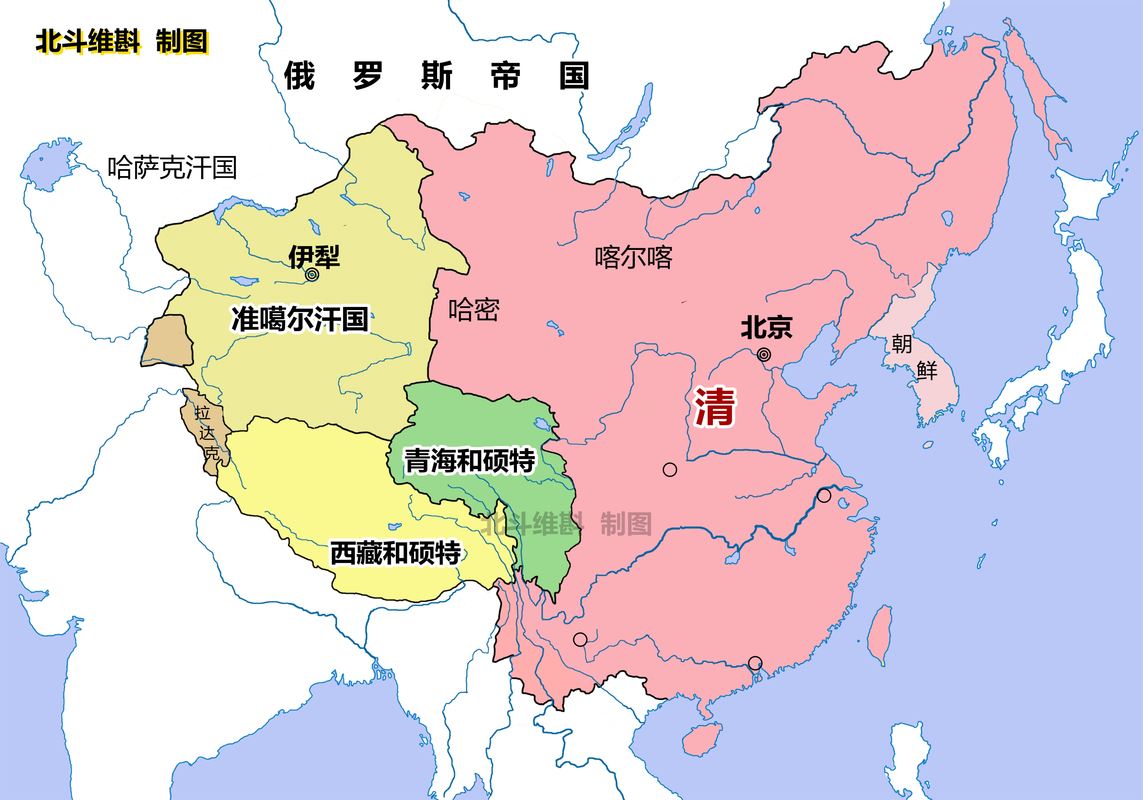 在明清之交,固始汗再次统一西藏,建立了和硕特汗国,对内地产生的压力