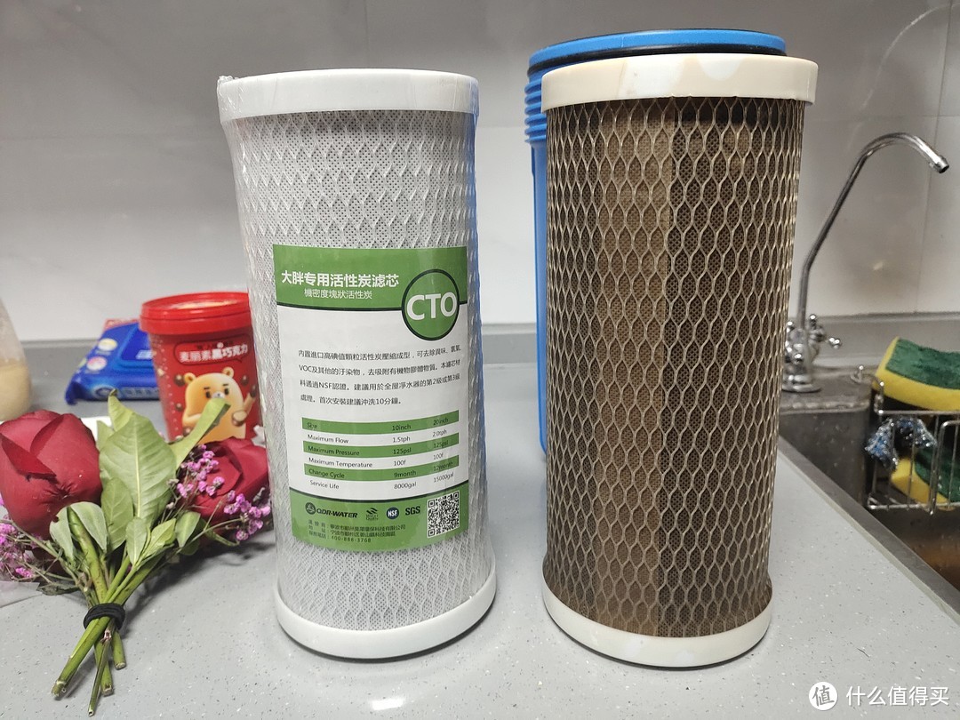 使用1年的净水器滤芯有多脏！百元解决全屋净水，一学就会
