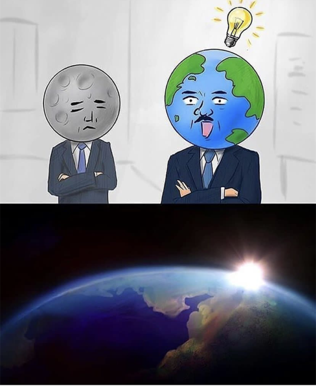 地球,月亮和太阳的故事,用二次元的方式解释三次元的自然现象