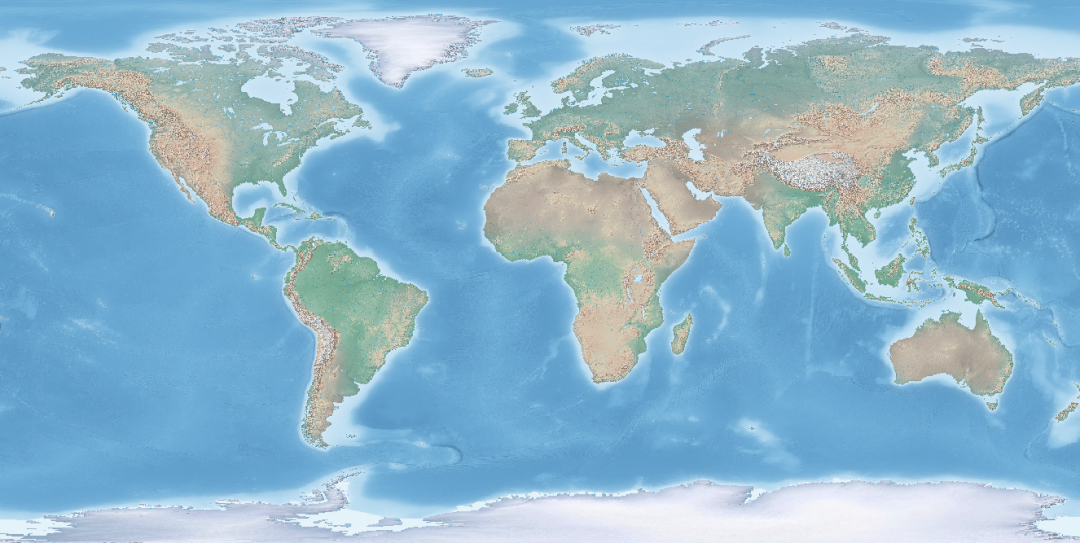 Natural_Earth 全球地形渲染图 Version 3.2