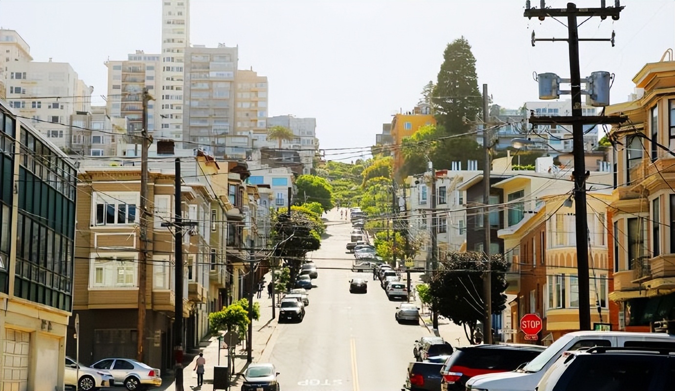 米国漫游录（2）—漫步世界上最蜿蜒的街道：九曲花街「旧金山」