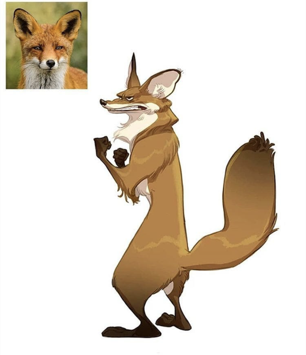 大灰狼图片卡通(童话风格的动物立绘) - 赤虎壹号