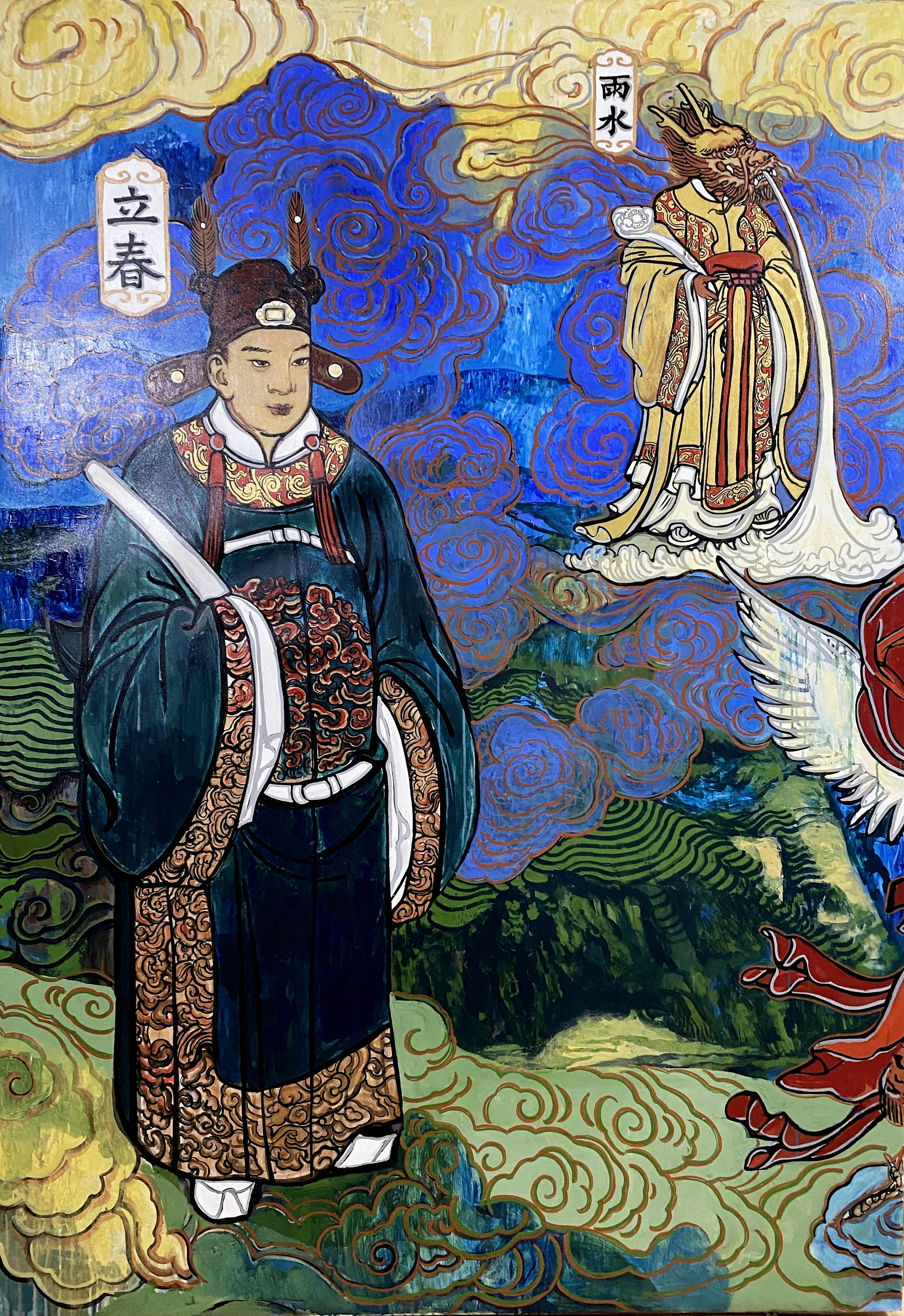 二十四节气神将图——著名画家「王俊英」壁画作品欣赏