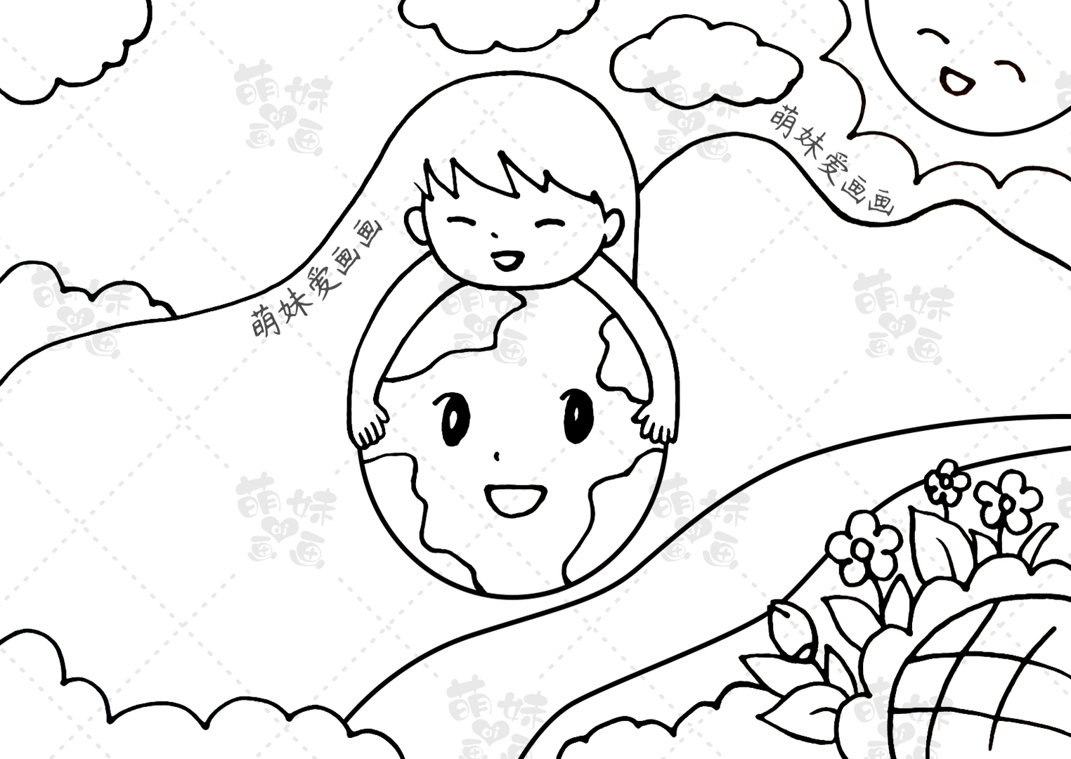 简笔画(含文字内容的2023世界地球日手抄报及主题画合集,简单又漂亮)