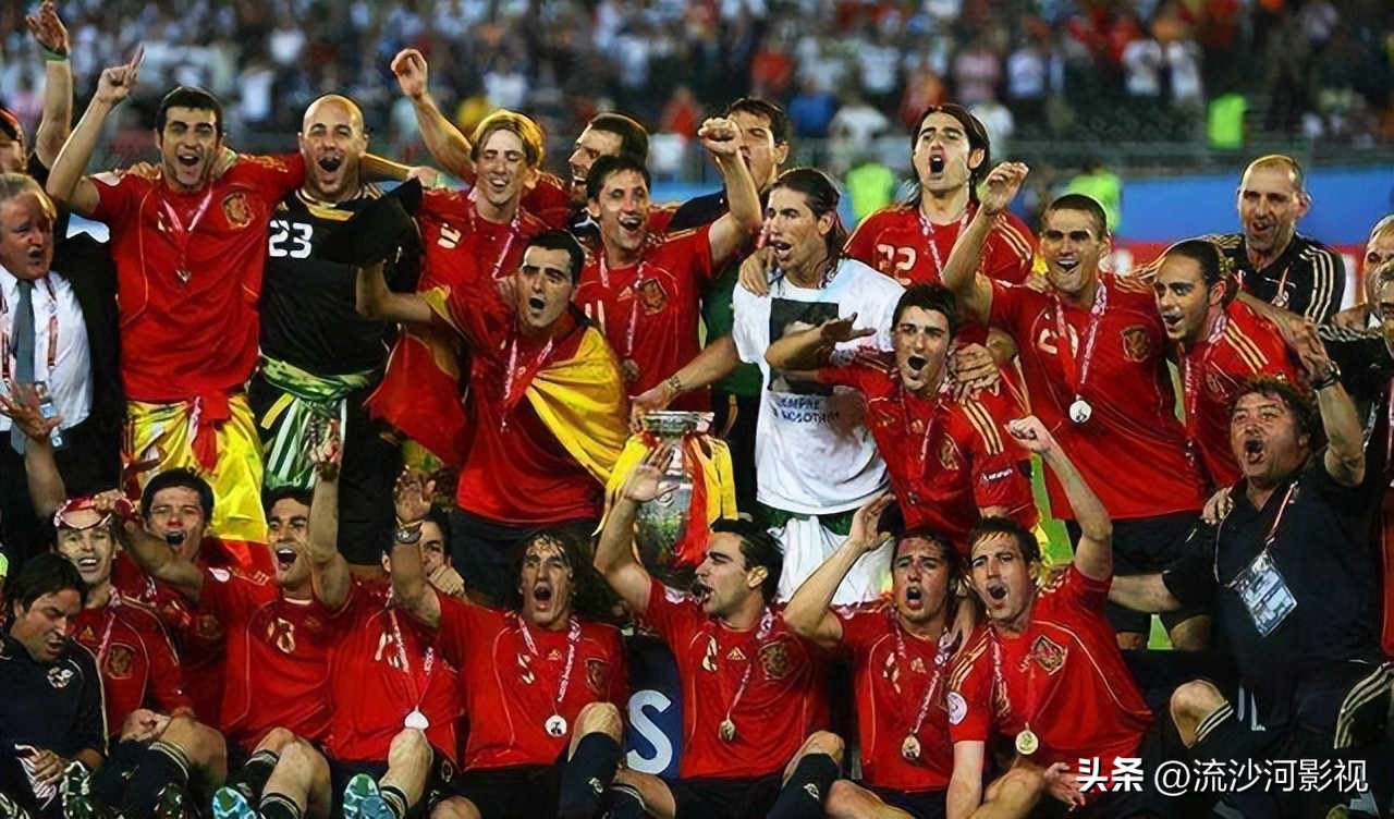 2008年欧洲杯西班牙夺冠冠军争夺战,西班牙队1比0击败德国队时隔44年