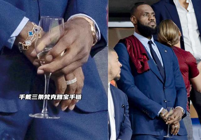 nba球星戴的手链(首位亿万富翁！NBA超巨詹姆斯实力炫富，戴6位数手链和百万名表)