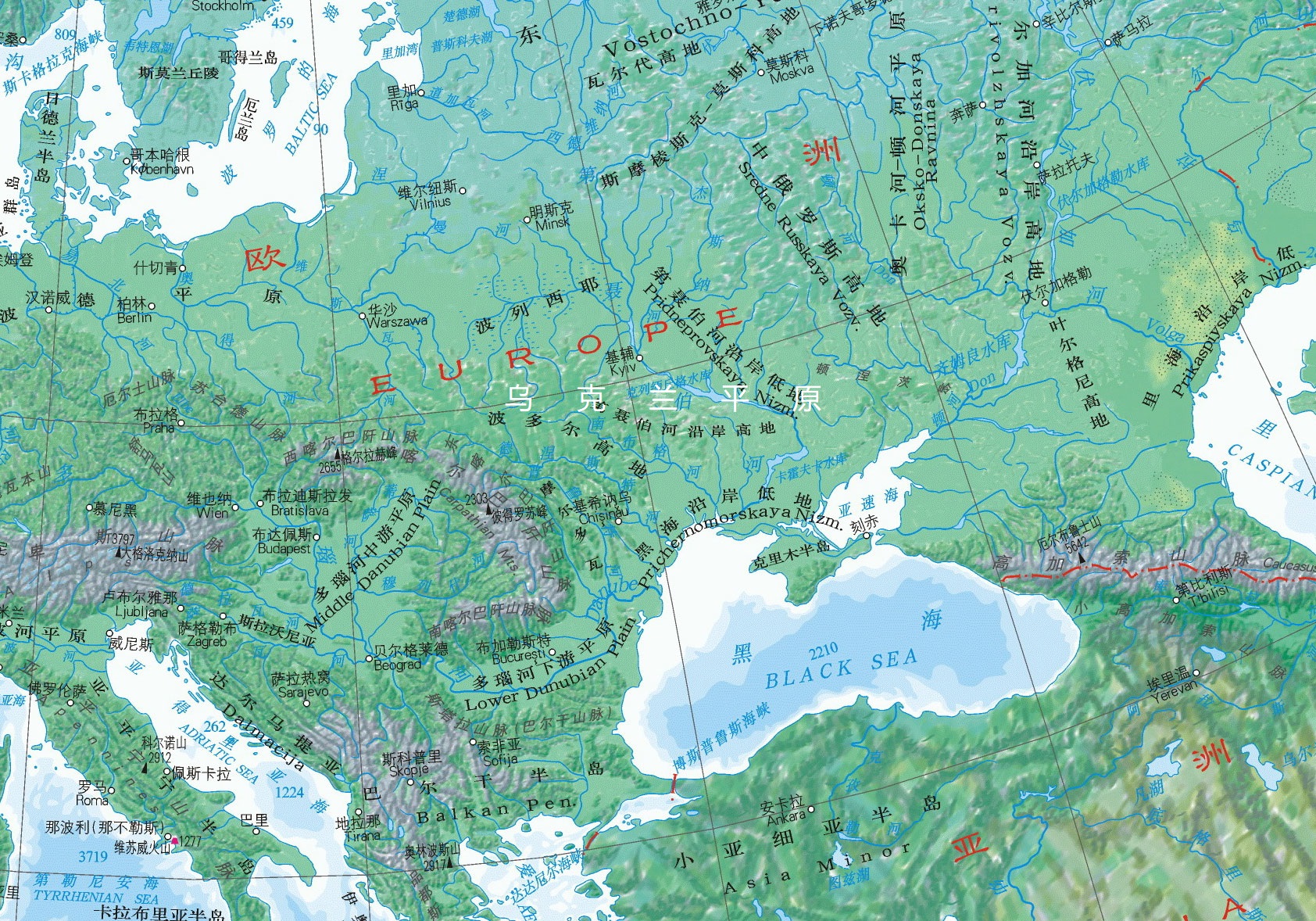 乌克兰在世界地图的哪个位置（乌克兰位于欧洲东部）-第7张图片