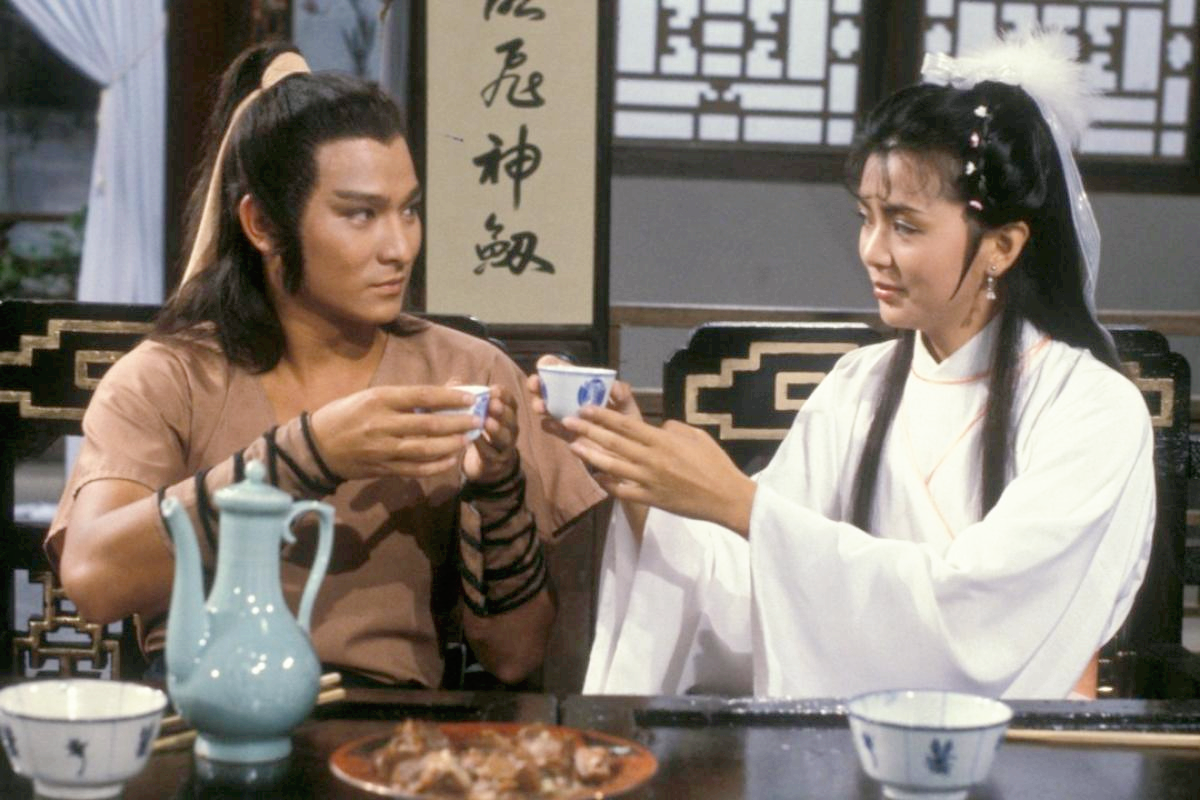 刘德华,陈玉莲《神雕侠侣》剧照真正让刘德华爆红的是金庸剧《神雕