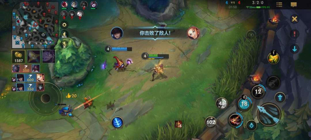 LOL手游：百分百必中夹子组合，女警拉克丝速压节奏玩法