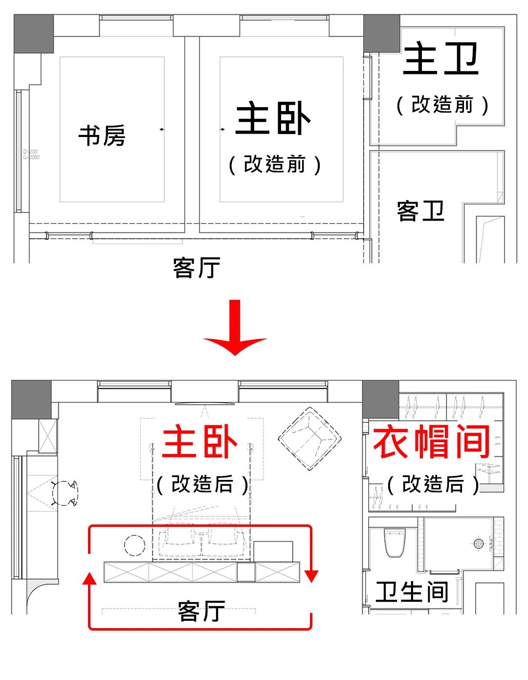 推了三道墙，北京75㎡ 单身宅收纳爆量，多到能塞42个行李箱