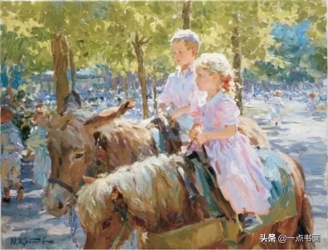 俄罗斯 克罗托夫油画中的女郎，真是风情万种