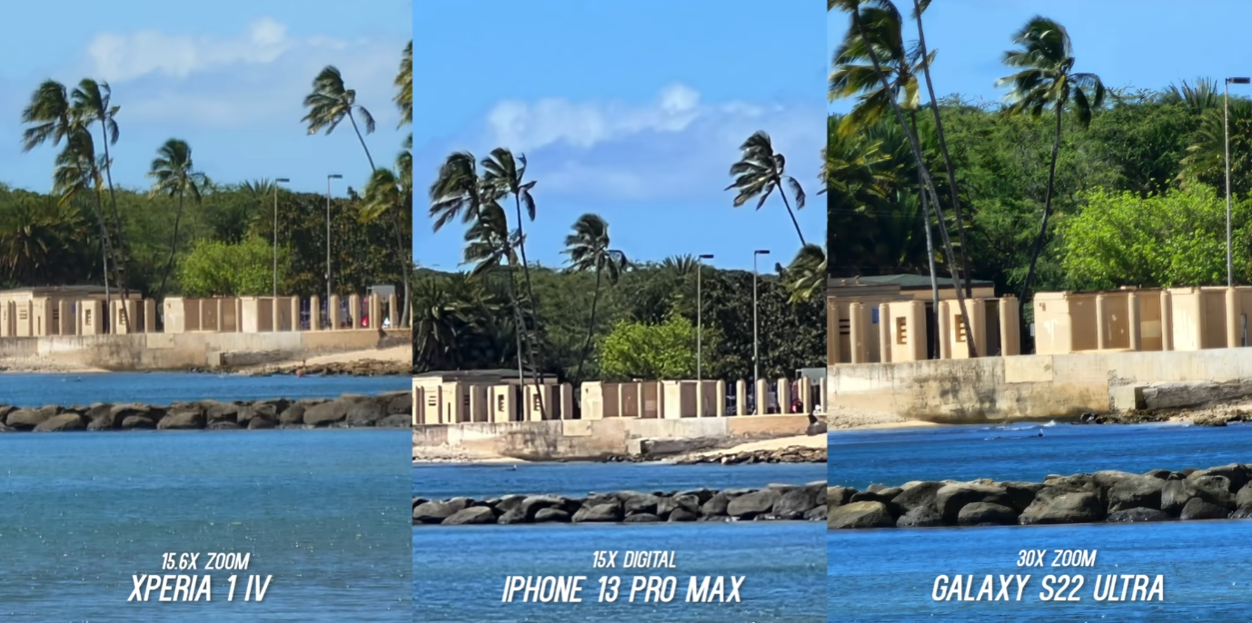 索尼XperiaIV、苹果13ProMax、三星S22UItra，天花板手机拍照对比