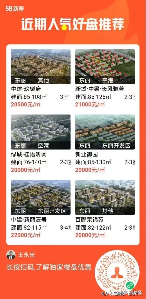 天津刚需户型总价越来越低，70平两居，80平米建三居