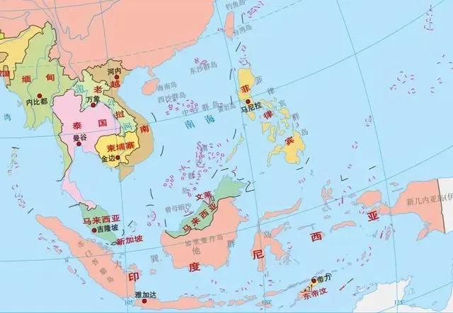 中南半島為亞洲南部三大半島之之一,面積為206萬平方千米,主要國家為