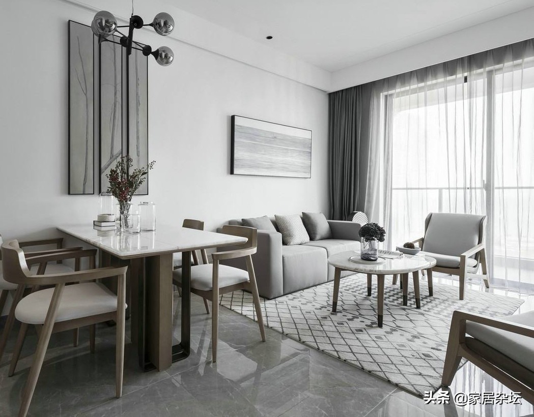 灰色地板适合配这5种颜色的窗帘,但要注意3点,效果会更好