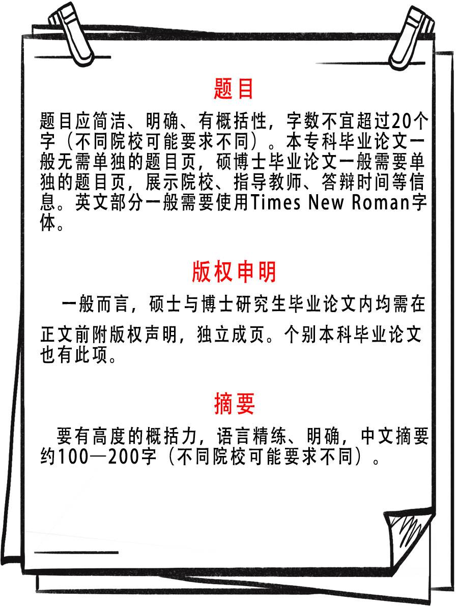 学位论文基本格式与要求（格式篇）