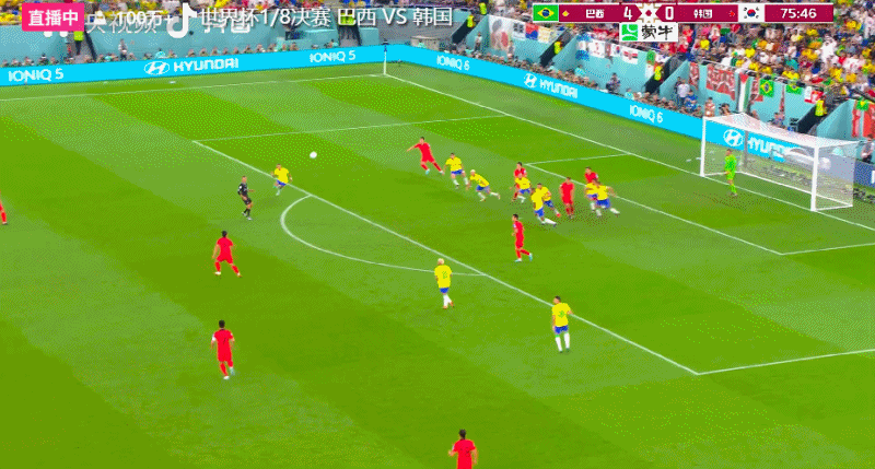 韩国世界杯足球（世界杯-内马尔点射维尼修斯传射 巴西4-1韩国晋级八强 将战克罗地亚）