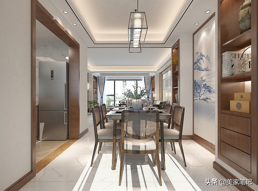 将130㎡精装房改造新中式，优雅又有韵味，仅凭阳台就惊艳全小区