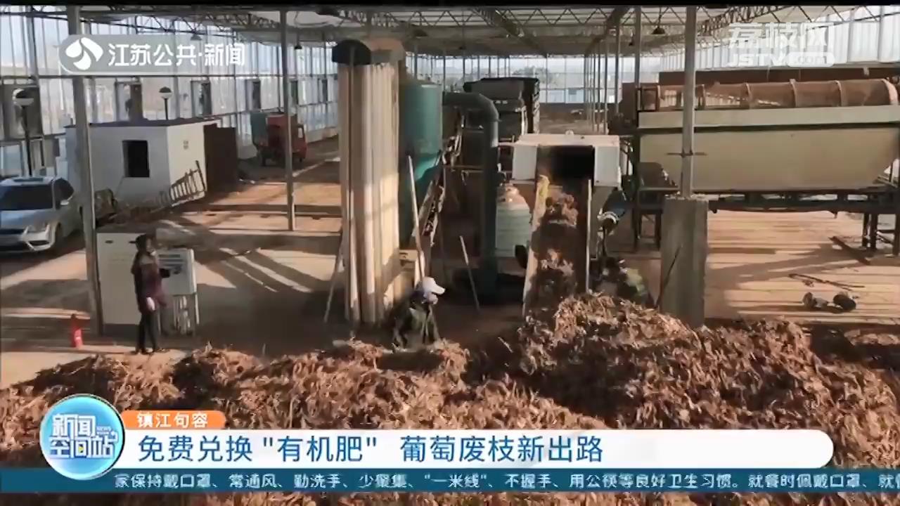 一举多得！镇江句容设立堆肥中心 农户收集葡萄废枝免费兑换有机肥