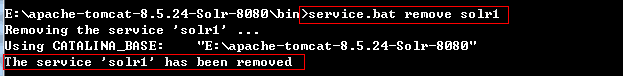 通过命令行安装或卸载Tomcat服务