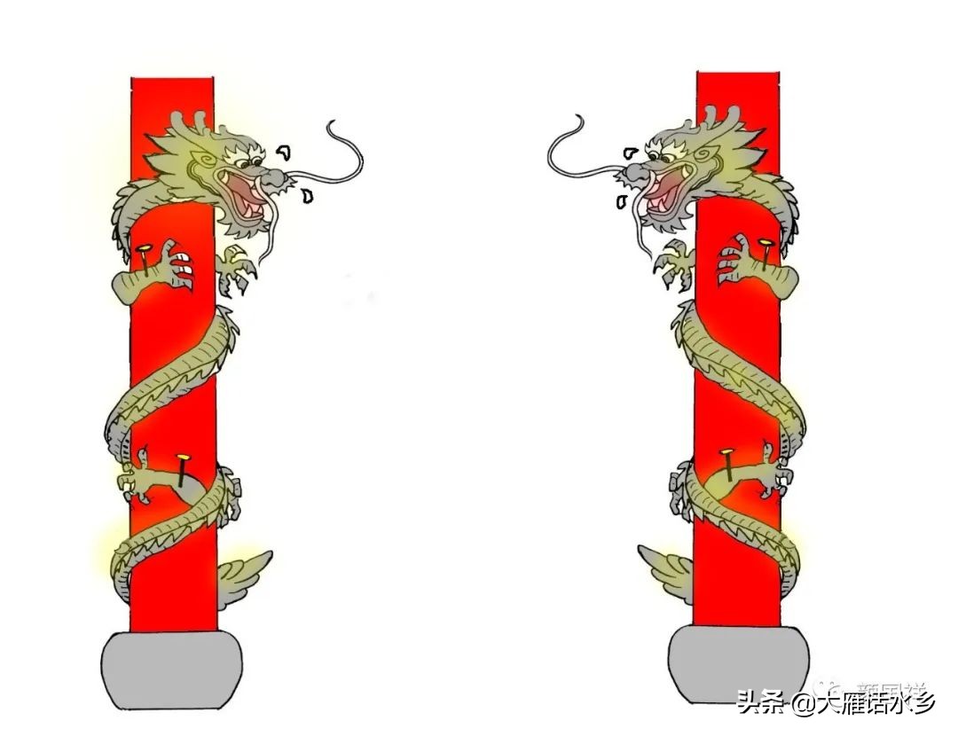 水乡传说—东岳庙内的两条龙戏水翻船出人命，最后双双被钉在柱上