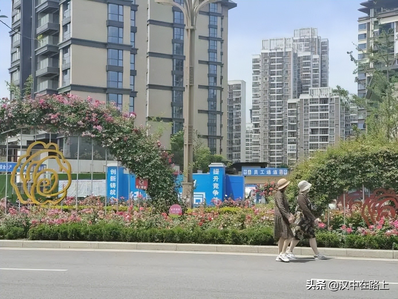 漢中濱江新區(qū)金牛路——“月季大道”上線了