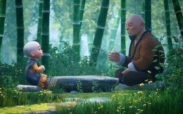 从前有座山,山上有座庙,庙里有个老和尚和小和尚