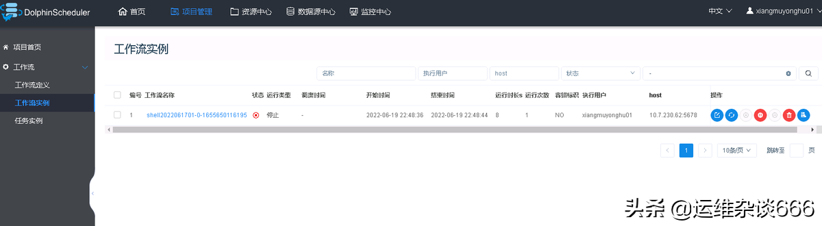 海豚DolphinScheduler系统调度操作分析
