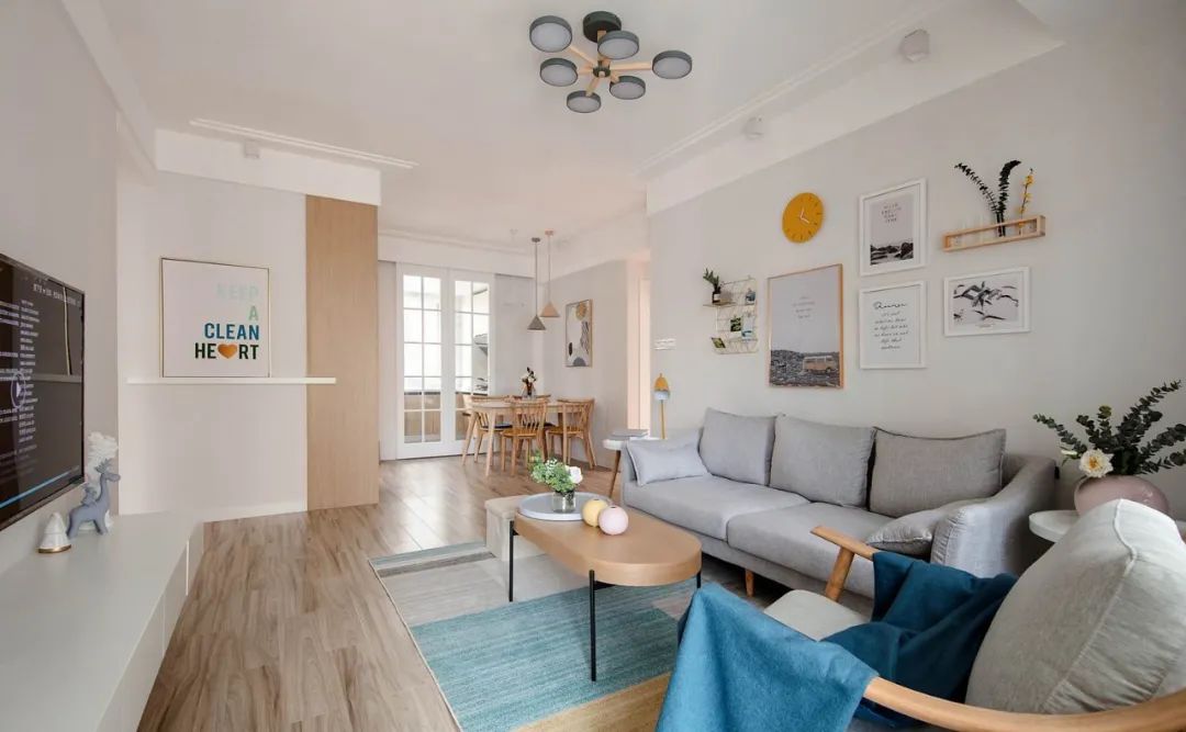 80m²清新又治愈：小户型北欧原木风，抄她家就够了