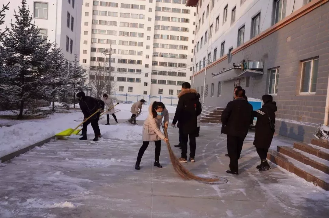 临潭：干部群众齐上阵 清扫积雪暖民心