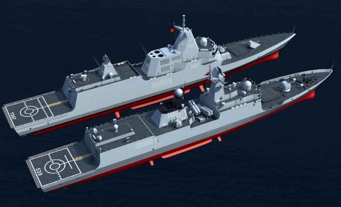 其长度为159米,宽度为18米,排水量为7000吨,比054b又略大了一号