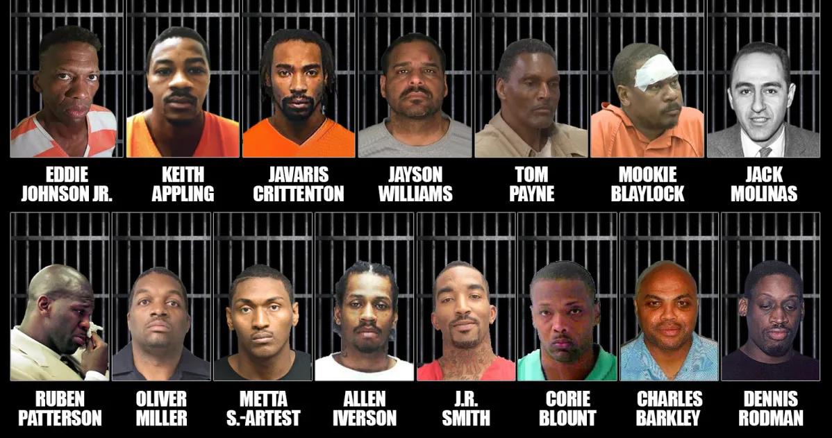 入狱15位NBA球员，第一位简直人间恶魔