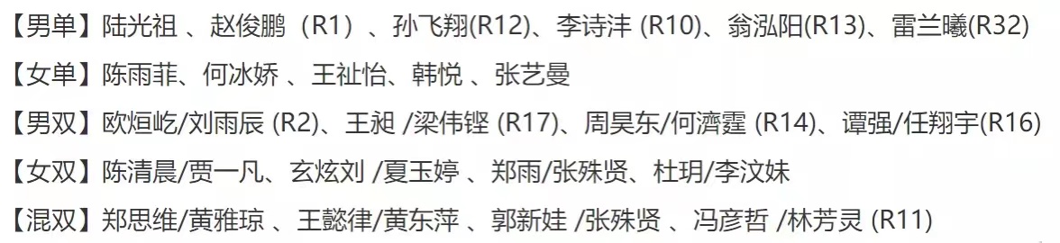 2022羽毛球马来西亚大师赛(国羽全主力出战！6月-7月印度尼西亚 马来西亚共四站赛事)